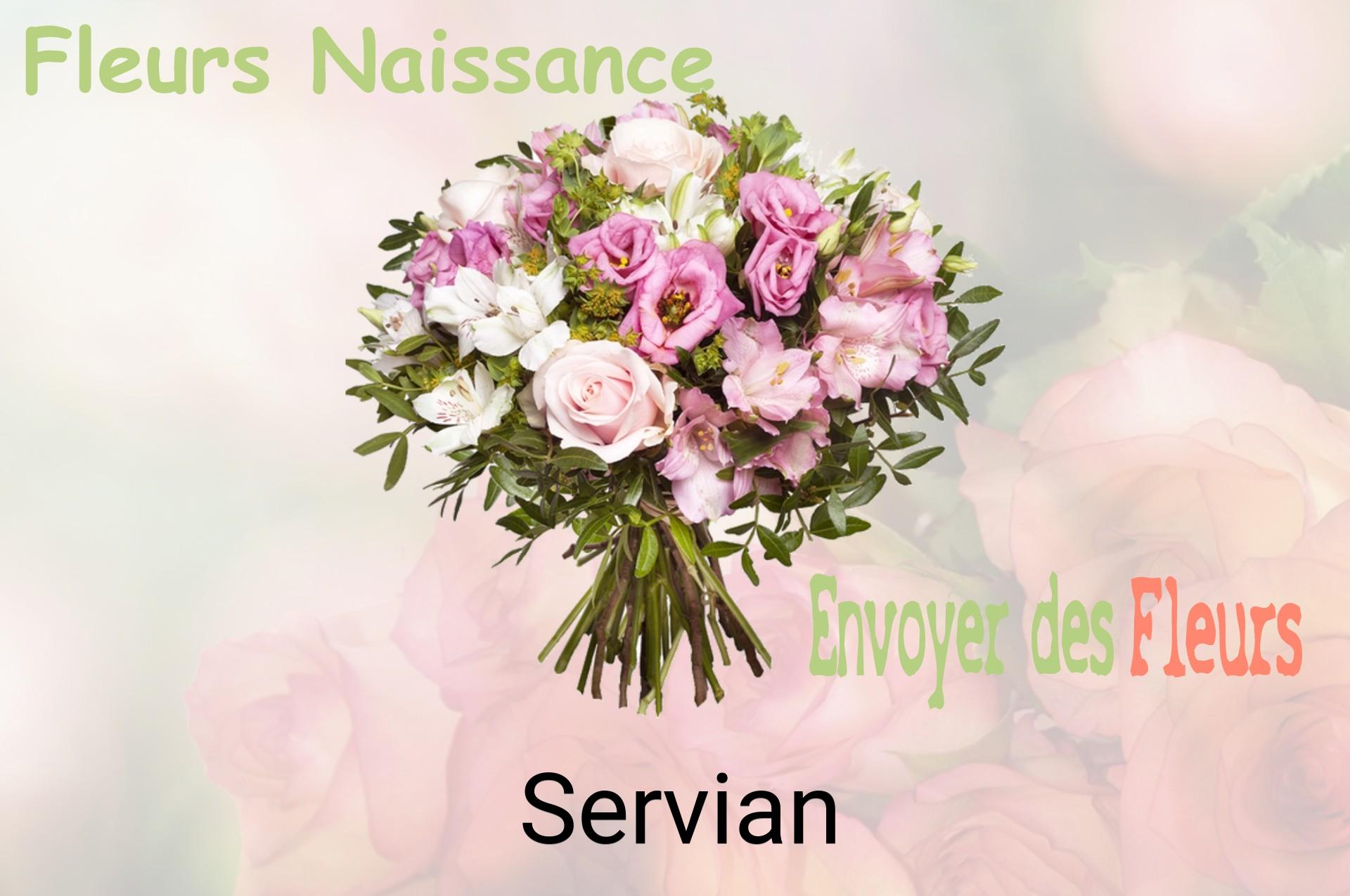 Bouquet de fleurs de naissance livré à Servian